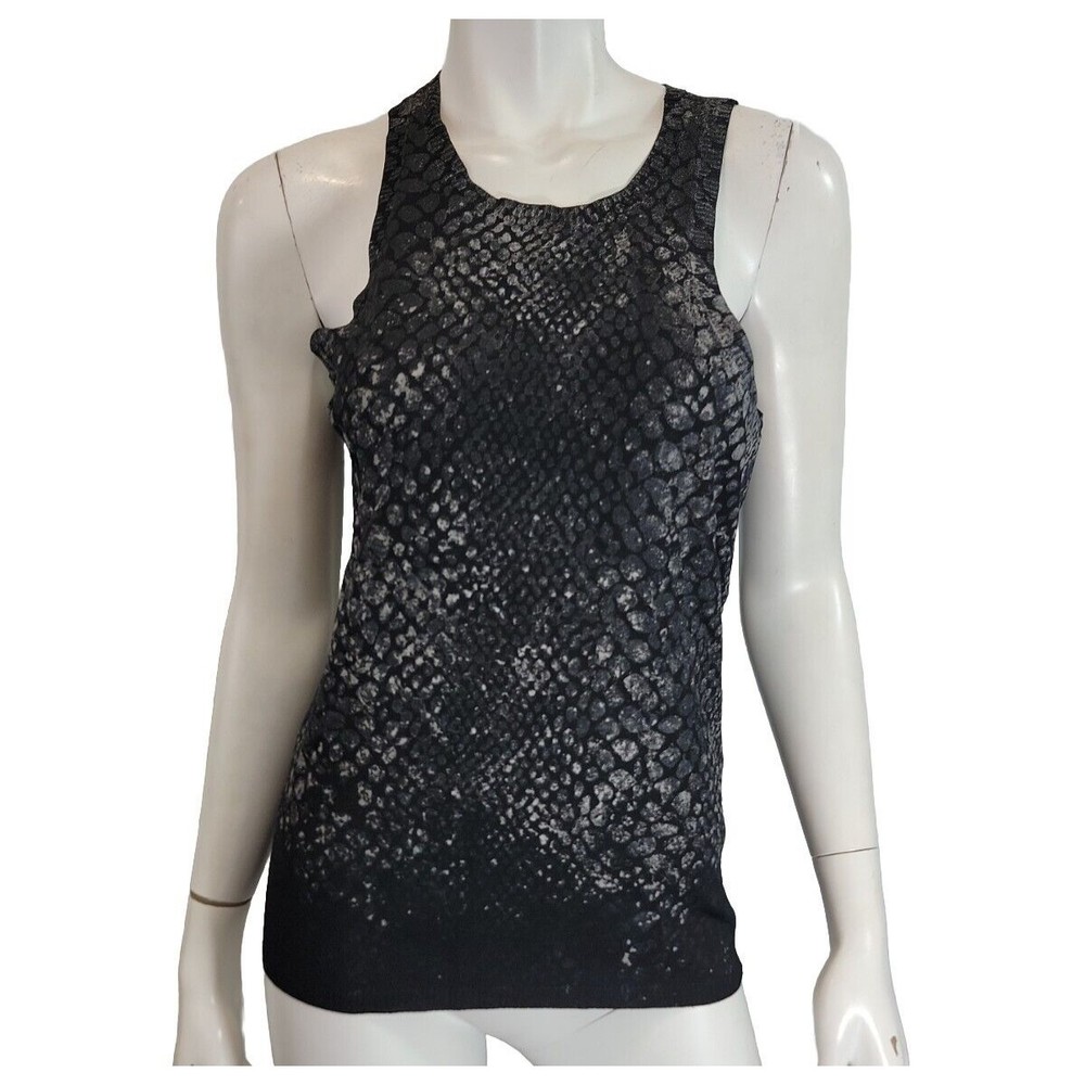PRVLG Threads of Privilege Black Snake Print Sleeveless Women's Size Small